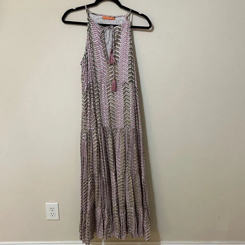 OLIPHANT long tiered tassel maxi dress
